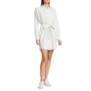 ATM Anthony Thomas Melilla Belted Stripe Shirt Dress